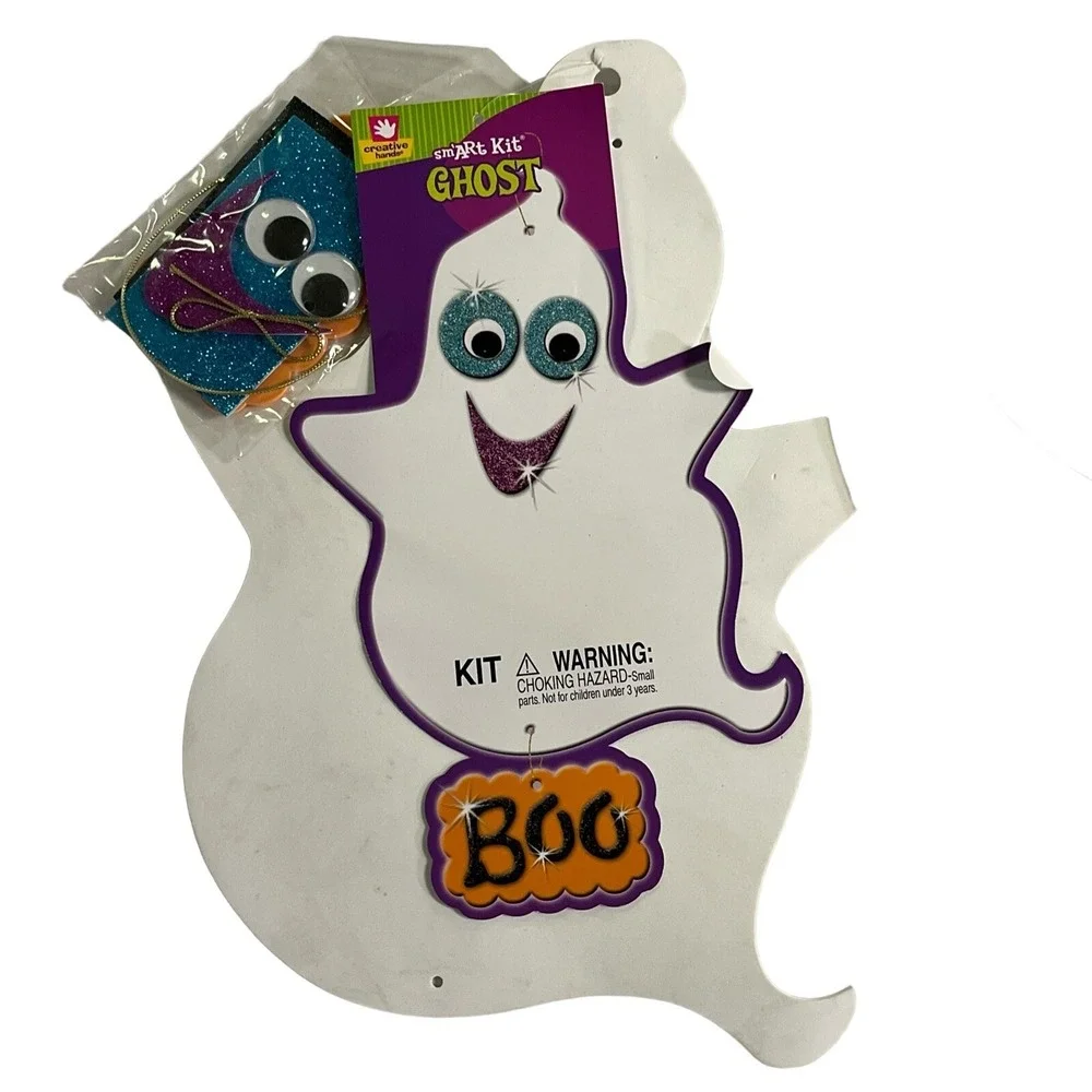 Vintage Fibre Craft Creative Hands smart Kit Make a Pumpkin Ghost 2007 NOS